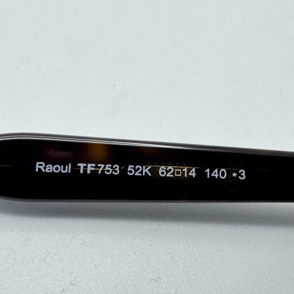 Tom Ford Sunglasses Raoul TF753 52K Havana Aviator Frame Gradient Lens 62-14-140